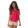 Ärmellose Damen Chiffon Bluse Halbtransparent Pink 1 Ärmellose Damen Chiffon Bluse Halbtransparent Pink -Günstiges Moden Funke Geschäft aermellose damen chiffon bluse halbtransparent pink