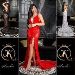 Bodenlanges Gala Abendkleid Aus Spitze Red-Carpet-Look Rot 17 Bodenlanges Gala Abendkleid Aus Spitze Red-Carpet-Look Rot -Günstiges Moden Funke Geschäft bodenlanges gala abendkleid aus spitze red carpet look rot8