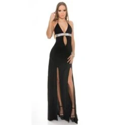 Bodenlanges Glamour Abendkleid Mit Sexy Ausschnitt Schwarz 8 Bodenlanges Glamour Abendkleid Mit Sexy Ausschnitt Schwarz -Günstiges Moden Funke Geschäft bodenlanges glamour abendkleid mit sexy ausschnitt schwarz3