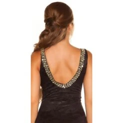 Bodenlanges Glamour Abendkleid Red Carpet-Look Schwarz 15 Bodenlanges Glamour Abendkleid Red Carpet-Look Schwarz -Günstiges Moden Funke Geschäft bodenlanges glamour abendkleid red carpet look schwarz7