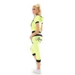 Damen Crazy Age Jogginganzug Sport-Set Neon Gelb/Schwarz -Günstiges Moden Funke Geschäft damen crazy age jogginganzug sport set neon gelb schwarz4