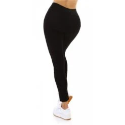 Damen High Waist Sport Leggings Mit Netzstoff Schwarz -Günstiges Moden Funke Geschäft damen high waist sport leggings mit netzstoff schwarz4