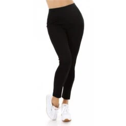 Damen High Waist Sport Leggings Mit Netzstoff Schwarz -Günstiges Moden Funke Geschäft damen high waist sport leggings mit netzstoff schwarz5