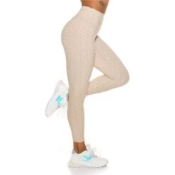 Damen High Waist Sporthose Sport Leggings Beige 10 Damen High Waist Sporthose Sport Leggings Beige -Günstiges Moden Funke Geschäft damen high waist sporthose sport leggings beige3