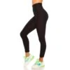Damen High Waist Sporthose Sport Leggings Schwarz -Günstiges Moden Funke Geschäft damen high waist sporthose sport leggings schwarz
