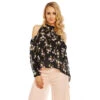 Damen Langarm Plissee Bluse Aus Chiffon Mit Blumen Schwarz 2 Damen Langarm Plissee Bluse Aus Chiffon Mit Blumen Schwarz -Günstiges Moden Funke Geschäft damen langarm plissee bluse aus chiffon mit blumen schwarz