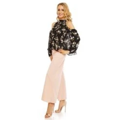 Damen Langarm Plissee Bluse Aus Chiffon Mit Blumen Schwarz 8 Damen Langarm Plissee Bluse Aus Chiffon Mit Blumen Schwarz -Günstiges Moden Funke Geschäft damen langarm plissee bluse aus chiffon mit blumen schwarz3