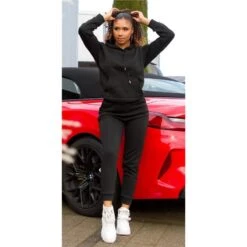 Damen Loungewear-Set Hoodie + Hose Jogginganzug Schwarz 13 Damen Loungewear-Set Hoodie + Hose Jogginganzug Schwarz -Günstiges Moden Funke Geschäft damen loungewear set hoodie hose jogginganzug schwarz5