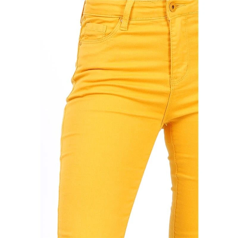 Damen Skinny Stretch Jeans Röhrenjeans Senfgelb 6 Damen Skinny Stretch Jeans Röhrenjeans Senfgelb – Bild 4