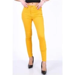 Damen Skinny Stretch Jeans Röhrenjeans Senfgelb 11 Damen Skinny Stretch Jeans Röhrenjeans Senfgelb -Günstiges Moden Funke Geschäft damen skinny stretch jeans roehrenjeans senfgelb5