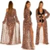 Damen Strand Kimono Lang Aus Chiffon Strandkleid Leopard 1 Damen Strand Kimono Lang Aus Chiffon Strandkleid Leopard -Günstiges Moden Funke Geschäft damen strand kimono lang aus chiffon strandkleid leopard