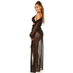 Damen Strand Kimono Lang Aus Chiffon Strandkleid Schwarz 11 Damen Strand Kimono Lang Aus Chiffon Strandkleid Schwarz -Günstiges Moden Funke Geschäft damen strand kimono lang aus chiffon strandkleid schwarz4