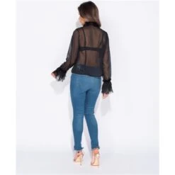 Edle Damen Chiffon Schluppenbluse Mit Volants Schwarz 16 Edle Damen Chiffon Schluppenbluse Mit Volants Schwarz -Günstiges Moden Funke Geschäft edle damen chiffon schluppenbluse mit volants schwarz7