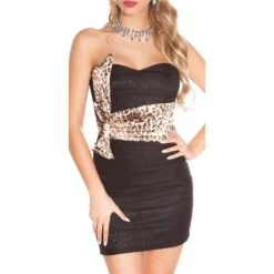 Edles Damen Bandeau Abendkleid Minikleid Aus Spitze Schwarz/Leo 13 Edles Damen Bandeau Abendkleid Minikleid Aus Spitze Schwarz/Leo -Günstiges Moden Funke Geschäft edles damen bandeau abendkleid minikleid aus spitze schwarz leo6