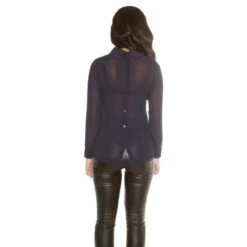 Elegante Glamour Chiffon Bluse Mit Strass Am Kragen Marine 11 Elegante Glamour Chiffon Bluse Mit Strass Am Kragen Marine -Günstiges Moden Funke Geschäft elegante glamour chiffon bluse mit strass am kragen marine3