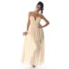 Elegantes Trägerloses Bandeau Abendkleid Aus Chiffon Beige 1 Elegantes Trägerloses Bandeau Abendkleid Aus Chiffon Beige -Günstiges Moden Funke Geschäft elegantes traegerloses bandeau abendkleid aus chiffon beige