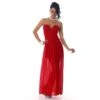 Elegantes Trägerloses Bandeau Abendkleid Aus Chiffon Rot 2 Elegantes Trägerloses Bandeau Abendkleid Aus Chiffon Rot -Günstiges Moden Funke Geschäft elegantes traegerloses bandeau abendkleid aus chiffon rot