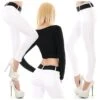 Eng Anliegende Damen Röhrenjeans Mit Gürtel Weiß -Günstiges Moden Funke Geschäft eng anliegende damen roehrenjeans mit guertel weiss