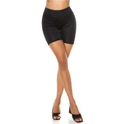 Kurze Damen Radlerhose Fahrradhose Sport Fitness Schwarz -Günstiges Moden Funke Geschäft kurze damen radlerhose fahrradhose sport fitness schwarz3