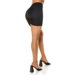 Kurze Damen Radlerhose Fahrradhose Sport Fitness Schwarz -Günstiges Moden Funke Geschäft kurze damen radlerhose fahrradhose sport fitness schwarz5