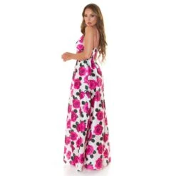 Langes Damen Sommer Maxikleid Mit Blumen-Muster Pink 16 Langes Damen Sommer Maxikleid Mit Blumen-Muster Pink -Günstiges Moden Funke Geschäft langes damen sommer maxikleid mit blumen muster pink7