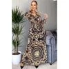 Langes Damen Sommer Maxikleid Mit Paisley-Muster Schwarz/Gold 2 Langes Damen Sommer Maxikleid Mit Paisley-Muster Schwarz/Gold -Günstiges Moden Funke Geschäft langes damen sommer maxikleid mit paisley muster schwarz gold