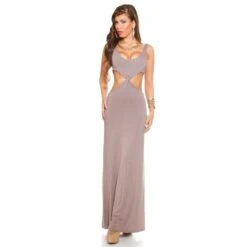 Langes Goddess-Look Maxi-Abendkleid Mit Cut-Outs Cappuccino 10 Langes Goddess-Look Maxi-Abendkleid Mit Cut-Outs Cappuccino -Günstiges Moden Funke Geschäft langes goddess look maxi abendkleid mit cut outs cappuccino3