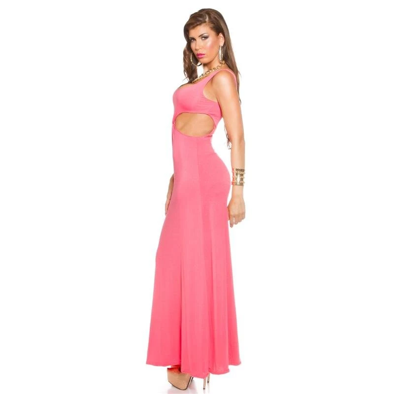 Langes Goddess-Look Maxi-Abendkleid Mit Cut-Outs Coral 7 Langes Goddess-Look Maxi-Abendkleid Mit Cut-Outs Coral – Bild 5