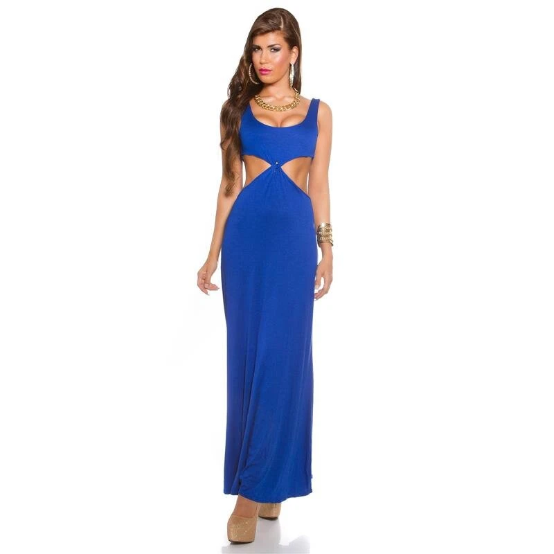 Langes Goddess-Look Maxi-Abendkleid Mit Cut-Outs Royal Blau 3 Langes Goddess-Look Maxi-Abendkleid Mit Cut-Outs Royal Blau