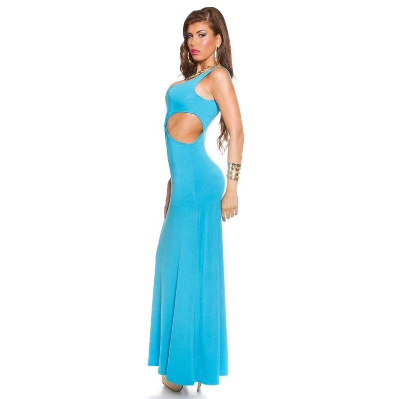 Langes Goddess-Look Maxi-Abendkleid Mit Cut-Outs Türkis 8 Langes Goddess-Look Maxi-Abendkleid Mit Cut-Outs Türkis – Bild 6