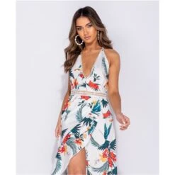 Langes Neckholder Maxikleid In Wickeloptik Mit Palmen Weiß 12 Langes Neckholder Maxikleid In Wickeloptik Mit Palmen Weiß -Günstiges Moden Funke Geschäft langes neckholder maxikleid in wickeloptik mit palmen weiss4