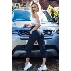 Legere Damen Jogginghose Sporthose Schwarz -Günstiges Moden Funke Geschäft legere damen jogginghose sporthose schwarz3