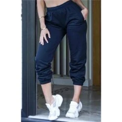 Legere Damen Jogginghose Sporthose Schwarz -Günstiges Moden Funke Geschäft legere damen jogginghose sporthose schwarz5