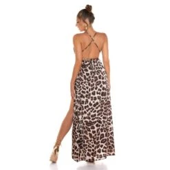 Rückenfreies Damen Träger-Maxikleid Mit Animalprint Leopard 18 Rückenfreies Damen Träger-Maxikleid Mit Animalprint Leopard -Günstiges Moden Funke Geschäft rueckenfreies damen traeger maxikleid mit animalprint leopard8