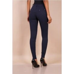 Sexy Figurbetonende Damen Skinny Jeans Mit Zippern Marine -Günstiges Moden Funke Geschäft sexy figurbetonende damen skinny jeans mit zippern marine4