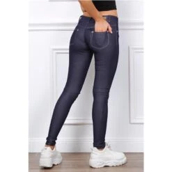 Sexy Figurbetonende Damen Skinny Röhrenjeans Dunkelblau