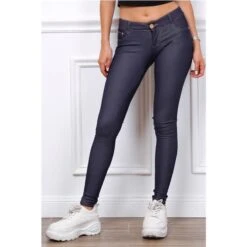Sexy Figurbetonende Damen Skinny Röhrenjeans Dunkelblau -Günstiges Moden Funke Geschäft sexy figurbetonende damen skinny roehrenjeans dunkelblau4