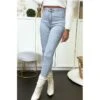 Sexy Hautenge Damen Highwaist Röhrenjeans Acid-Wash Blau -Günstiges Moden Funke Geschäft sexy hautenge damen highwaist roehrenjeans acid wash blau