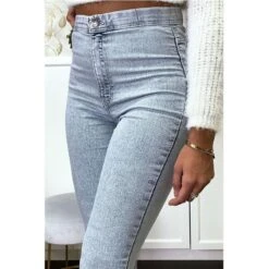 Sexy Hautenge Damen Highwaist Röhrenjeans Acid-Wash Blau -Günstiges Moden Funke Geschäft sexy hautenge damen highwaist roehrenjeans acid wash blau2