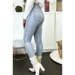 Sexy Hautenge Damen Highwaist Röhrenjeans Acid-Wash Blau -Günstiges Moden Funke Geschäft sexy hautenge damen highwaist roehrenjeans acid wash blau6