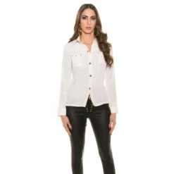 Sexy Langarm Chiffon Bluse Mit Kunstleder Transparent Weiß 9 Sexy Langarm Chiffon Bluse Mit Kunstleder Transparent Weiß -Günstiges Moden Funke Geschäft sexy langarm chiffon bluse mit kunstleder transparent weiss3