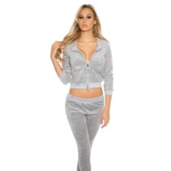 Trendiger Nikki Hausanzug Jogginganzug Mit Kapuze Grau -Günstiges Moden Funke Geschäft trendiger nikki hausanzug jogginganzug mit kapuze grau5