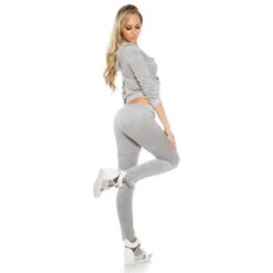 Trendiger Nikki Hausanzug Jogginganzug Mit Kapuze Grau -Günstiges Moden Funke Geschäft trendiger nikki hausanzug jogginganzug mit kapuze grau6