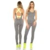 Trendiger Workout Overall Jogginganzug Sportswear Grau Meliert/Neon Gelb 1 Trendiger Workout Overall Jogginganzug Sportswear Grau Meliert/Neon Gelb -Günstiges Moden Funke Geschäft trendiger workout overall jogginganzug sportswear grau meliert neon gelb