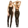 Trendiger Workout Overall Jogginganzug Sportswear Schwarz -Günstiges Moden Funke Geschäft trendiger workout overall jogginganzug sportswear schwarz