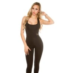 Trendiger Workout Overall Jogginganzug Sportswear Schwarz -Günstiges Moden Funke Geschäft trendiger workout overall jogginganzug sportswear schwarz3